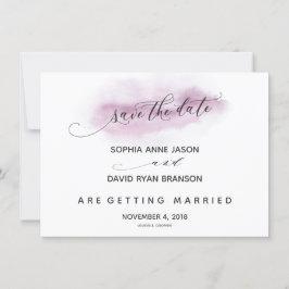 Chic Calligraphy Pink Wasserfarbe Save the Date