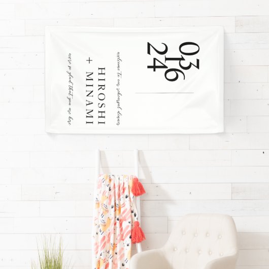 Chic Calligraphy Probe Dinner Willkommen Banner (Insitu)