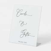 Chic Calligraphy Script Cards - Geschenke dank Hoc Sockelschild (Vorderseite)