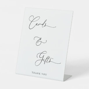 Chic Calligraphy Script Cards - Geschenke dank Hoc Sockelschild