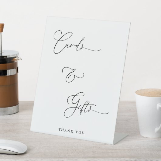 Chic Calligraphy Script Cards - Geschenke dank Hoc Sockelschild (In SItu)