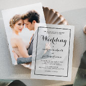 Chic Calligraphy Script Classic Wedding Pergament Einladungen