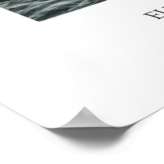 Chic Calligraphy Script Foto Wedding Welcome Sign Poster (Ecke)