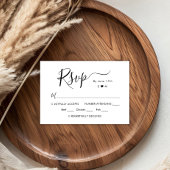 Chic Calligraphy Script Monogram Wedding RSVP