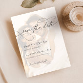 Chic Calligraphy Script Overlay-Foto Hochzeit Save The Date
