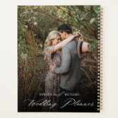 Chic Calligraphy Script Personalisiertes Foto Planer (Rückseite)
