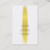 Chic Calligraphy Script Trendy Gold Schlicht Luxus Visitenkarte (Rückseite)