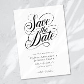 Chic Calligraphy Script Wedding Save The Date