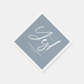 Chic Calligraphy Sie sagte Yes Engagement Party Serviette (Ecke)