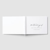 Chic Calligraphy Silver Wedding Guest Book Gästebuch (Voll)