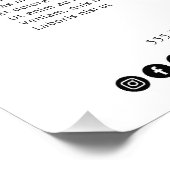 Chic Calligraphy Simple Elegant Price List Fotodruck (Ecke)