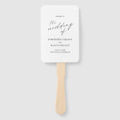Chic Calligraphy Simple Elegant Wedding Program Fächer (Vorderseite)