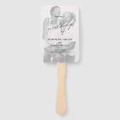 Chic Calligraphy Simple Foto Wedding Program Fächer (Vorderseite)