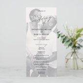 Chic Calligraphy Simple Foto Wedding Programm (Stehend Vorderseite)