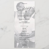 Chic Calligraphy Simple Foto Wedding Programm (Vorderseite)