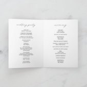 Chic Calligraphy Simple Foto Wedding Programm (Innenseite)