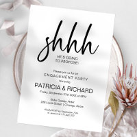Chic Calligraphy Surprise Engagement Party