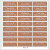 Chic Calligraphy Terracotta Guest Address Labels (Blatt)