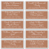 Chic Calligraphy TerraCotta Guest Address Labels (Vorderseite)