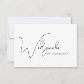 Chic Calligraphy Trauzeuge Vorschlagskarte Dankeskarte (Vorderseite)