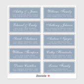 Chic Calligraphy Wedding Guest Address Labels (Blatt)