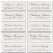 Chic Calligraphy Wedding Guest Address Labels (Vorderseite)