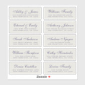 Chic Calligraphy Wedding Guest Address Labels (Blatt)