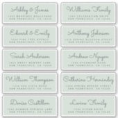 Chic Calligraphy Wedding Guest Address Labels (Vorderseite)