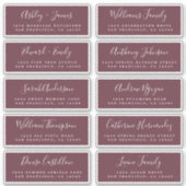 Chic Calligraphy Wedding Guest Address Labels (Vorderseite)