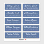 Chic Calligraphy Wedding Guest Address Labels (Blatt)