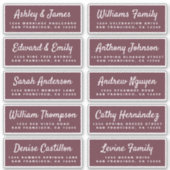 Chic Calligraphy Wedding Guest Address Labels (Vorderseite)