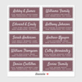 Chic Calligraphy Wedding Guest Address Labels (Blatt)