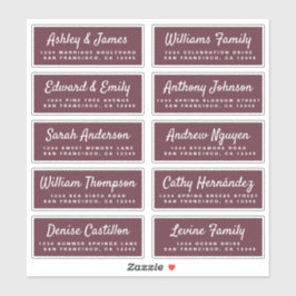 Chic Calligraphy Wedding Guest Address Labels