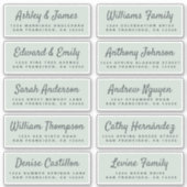 Chic Calligraphy Wedding Guest Address Labels (Vorderseite)