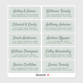 Chic Calligraphy Wedding Guest Address Labels (Blatt)