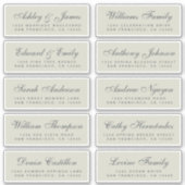 Chic Calligraphy Wedding Guest Address Labels (Vorderseite)