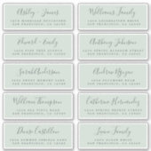 Chic Calligraphy Wedding Guest Address Labels (Vorderseite)