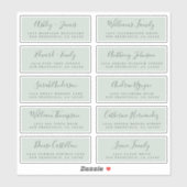 Chic Calligraphy Wedding Guest Address Labels (Blatt)