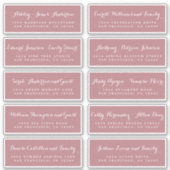Chic Calligraphy Wedding Guest Address Labels (Vorderseite)