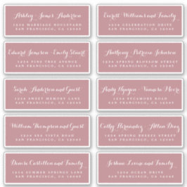 Chic Calligraphy Wedding Guest Address Labels