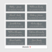 Chic Calligraphy Wedding Guest Address Labels (Blatt)