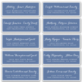 Chic Calligraphy Wedding Guest Address Labels