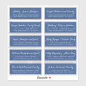 Chic Calligraphy Wedding Guest Address Labels (Blatt)