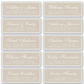 Chic Calligraphy Wedding Guest Address Labels (Vorderseite)