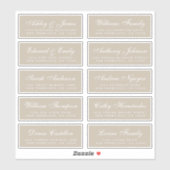 Chic Calligraphy Wedding Guest Address Labels (Blatt)