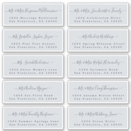 Chic Calligraphy Wedding Guest Address Labels