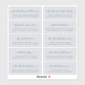 Chic Calligraphy Wedding Guest Address Labels (Blatt)
