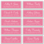 Chic Calligraphy Wedding Guest Address Labels (Vorderseite)