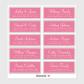 Chic Calligraphy Wedding Guest Address Labels (Blatt)