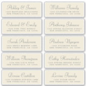 Chic Calligraphy Wedding Guest Address Labels (Vorderseite)